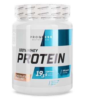 Сывороточный протеин концентрат Progress Nutrition 100% Whey Protein 500 г Шоколад и фундук