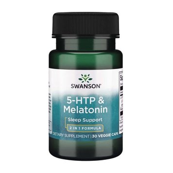 5-гидрокситриптофан + мелатонин Swanson 5-HTP & Melatonin 30 капсул