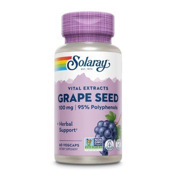 Экстракт Виноградных Костей Solaray Grape Seed Extract 100 mg 60 вег. капсул
