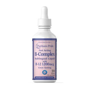 Комплекс вітаміну B Puritan's Pride B-Complex sublingual luquid with b-12 1200 mcg 59 мл