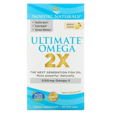 Омега 3 Nordic Naturals Ultimate Omega 2X 2150 mg 60 мини капсул
