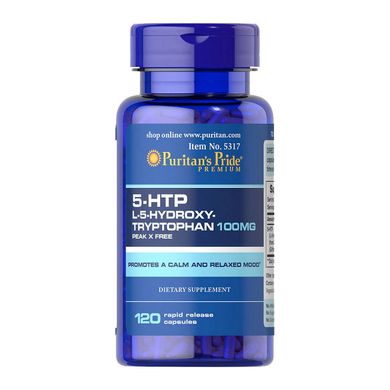 5-гідрокситриптофан Puritan's Pride 5-HTP 100 мг 120 капсул