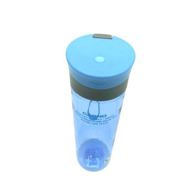 Пляшка для води CASNO 600 мл KXN-1145 Блакитна + пластиковий вінчик