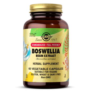 Босвелия экстракт, Boswellia Resin Extract, Solgar, 60 вегетарианских капсул