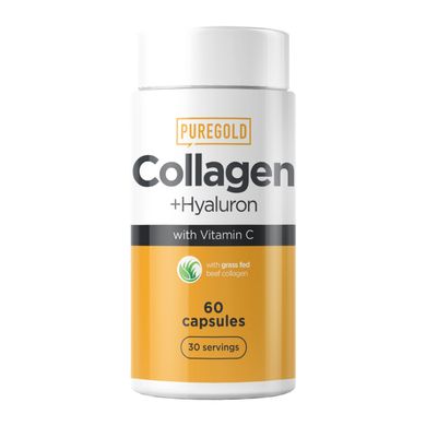 Пептиды коллагена и гиалуроновая кислота Pure Gold Collagen + Hyaluron 60 капсул