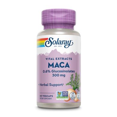 Мака экстракт корня Solaray Maca Root Extract 300mg 60 вег. капсул