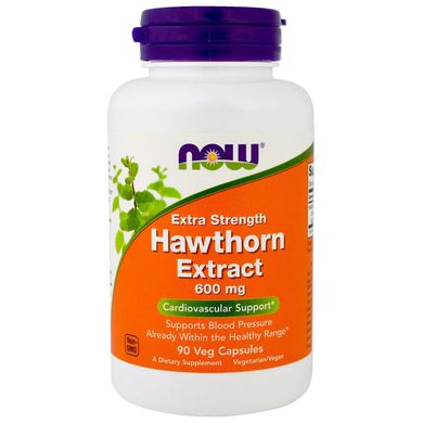 Экстракт боярышника Now Foods (Hawthorn Extract Extra Strength) 600 мг 90 капсул