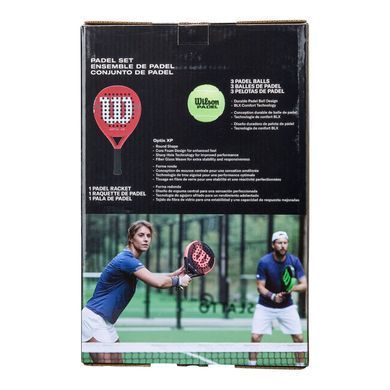 Ракетка для паделу PACK PALA WILSON OPTIX XP RED Y BOTE DE BOLAS WILSON RUSH