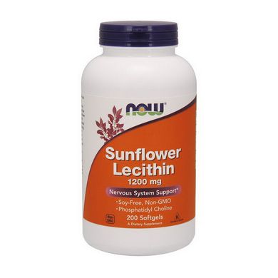 Лецитин Now Foods Sunflower Lecithin 1200 mg 200 капс