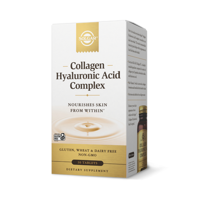 Колаген та Гіалуронова кислота Solgar Collagen Hyaluronic Acid Complex  30 таблеток