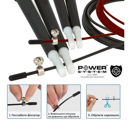 Скоростная скакалка Power System Ultra Speed Rope PS-4033 Black