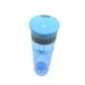 Пляшка для води CASNO 600 мл KXN-1145 Блакитна + пластиковий вінчик