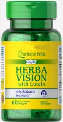 Лютеїн і чорниця Puritan's Pride Herbavision with Lutein and Bilberry 60 капсул