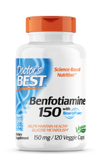 Бенфотіамін, Benfotiamine 150, Doctor's Best, 150 мг, 120 капсул