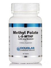 Витамин B9 Метил Фолат Douglas Laboratories Methyl Folate L-5-MTHF 1000 мкг 60 таблеток