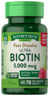 Биотин Nature's Truth Ultra Biotin 5000 mcg 78 таблеток