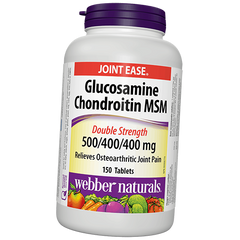 Глюкозамін хондроїтин МСМ Webber Naturals Glucosamine Chondroitin MSM D. S. 150 таблеток