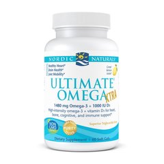 Омега 3 Nordic Naturals Ultimate Omega Xtra 1480 mg omega-3 + 1000 IU D3 60 капсул Лимон