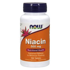 Ниацин Now Foods Niacin 500 mg (100 таб) нау фудс