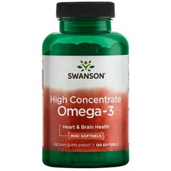 Омега 3 Swanson High Concentrate Omega-3 120 капсул