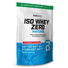 Сироватковий протеїн ізолят BioTech Iso Whey Zero Natural (500 г) strawberry