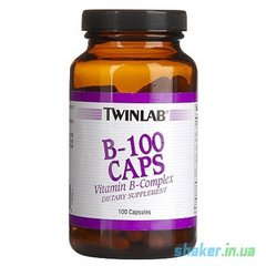 Комплекс витаминов группы Б Twinlab B-100 Caps (100 кап) твинлаб