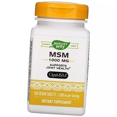 МСМ, 1000 мг, Opti MSM, Nature's Way, 120 вегетарианских таблеток