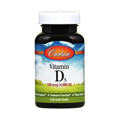 Витамин Д3 Carlson Labs Vitamin D3 4000 IU 100 mcg 120 капсул