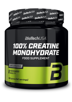 Креатин моногідрат BioTech 100% Creatine Monohydrate банку (500 г) unflavored