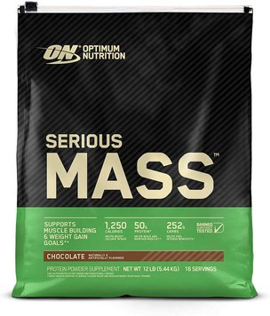 Гейнер для набору маси Optimum Nutrition Serious Mass 5,4 кг сириус мас chocolate