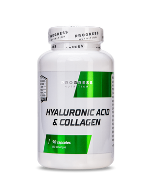 Гиалуроновая кислота и коллаген Progress Nutrition Hyaluronic acid & collagen 90 капсул