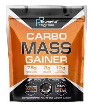 Гейнер для набора массы Powerful Progress Carbo Mass Gainer 2000 грамм Орео