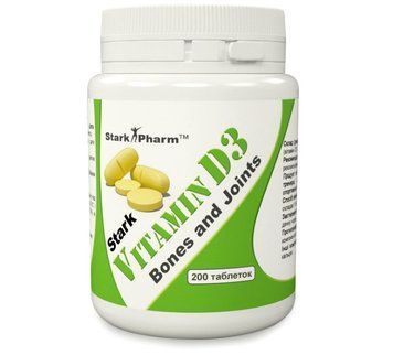 Вітамін Д3 Stark Pharm Stark Vitamin D3 2000IU 200 таблеток
