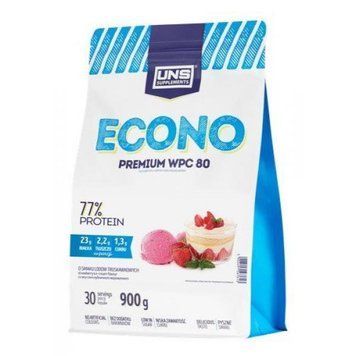 Сироватковий протеїн концентрат UNS Econo Premium (900 г) Milk Chocolate with Raspberry