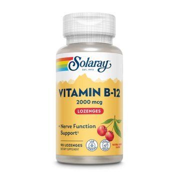 Витамин B-12 Solaray Vitamin B-12 2000mcg 90 жев. конфет Natural Cherry