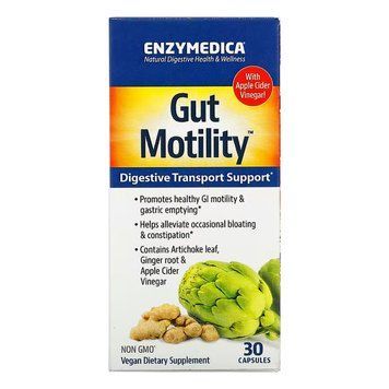 Растительный комплекс для моторики кишечника, Gut Motility, Enzymedica, 30 капсул