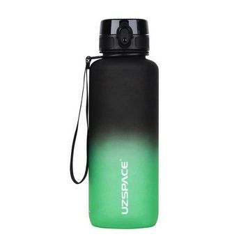 Пляшка Для Води UZspace Frosted Gradient Waterbottle 1500 мл Чорний/Зелений
