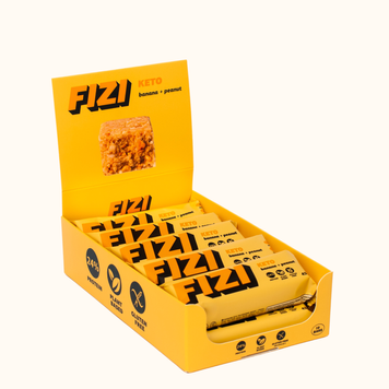 Протеїнові батончики Fizi KETO Protein Bar 10x45 г Banana + Peanut