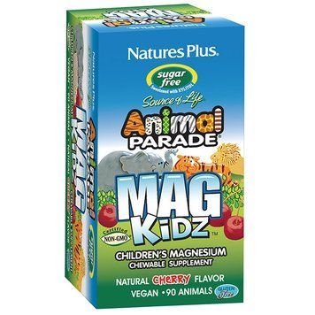 Магній для Дітей без Сахара, Смак Вишні, Animal Parade, Natures Plus, 90 жувальних таблеток