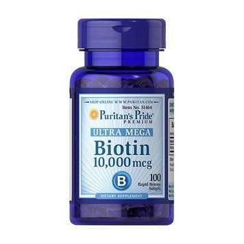 Біотин Puritan's Pride Biotin 10,000 mcg (100 капс) вітамін б7 b7