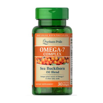 Омега 7 Puritan's Pride Omega-7 Complex Sea Buckthorn Oil Blend 30 капсул