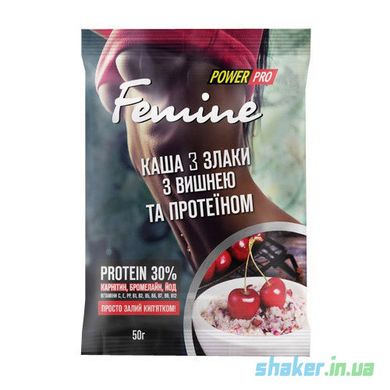 Злаковая каша Power Pro Femine 3 злаки (50 г) с персиком сливками и протеином