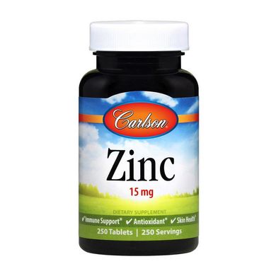 Цинк Carlson Labs Zinc 15 mg 250 tab