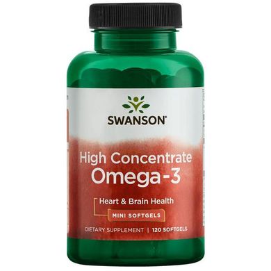 Омега 3 Swanson High Concentrate Omega-3 120 капсул