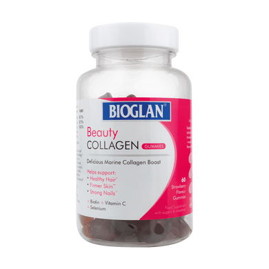 Коллаген Bioglan Beauty Collagen Gummies 60 жевательных конфет strawberry