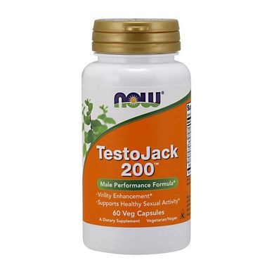 Бустер тестостерону Now Foods Testo Jack 200 (60 капс) тісто джек