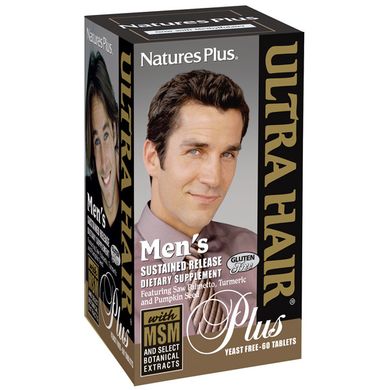 Комплекс для Роста Оздоровления Волос для Мужчин, Ultra Hair, Natures Plus, 60 таблеток