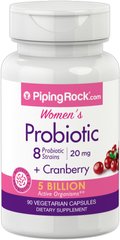 Пробиотики Piping Rock Women's Probiotic with Cranberry 90 капсул
