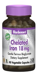 Хелатное Железо 18мг, Albion, Bluebonnet Nutrition, 90 гелевых капсул