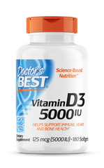 Витамин д3 Doctor's BEST Vitamin D3 5000 IU 180 капсул